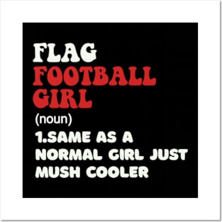 Flag Football Girl Definition Funny & Sassy Womans Sports Posters and Art